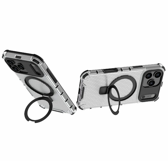 For iPhone 18 Pro Max / 17 Pro Max Magnetic Case with Kickstand PC + TPU Phone Cover Compatible with MagSafe - Transparent - 2