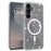For Samsung Galaxy S25 FE Magnetic Case Glitter Design TPU PC PET Drop Proof Phone Cover - Transparent - 1