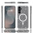 For Samsung Galaxy S25 FE Magnetic Case Glitter Design TPU PC PET Drop Proof Phone Cover - Transparent - 2