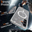For Samsung Galaxy S25 FE Magnetic Case Glitter Design TPU PC PET Drop Proof Phone Cover - Transparent - 4