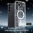 For Samsung Galaxy S25 FE Magnetic Case Glitter Design TPU PC PET Drop Proof Phone Cover - Transparent - 5
