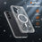 For Samsung Galaxy S25 FE Magnetic Case Glitter Design TPU PC PET Drop Proof Phone Cover - Transparent - 6