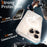 For iPhone 16 Pro Max Magnetic Case Glitter Design TPU PC PET Drop Proof Phone Cover - Transparent - 3