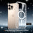 For iPhone 16 Pro Max Magnetic Case Glitter Design TPU PC PET Drop Proof Phone Cover - Transparent - 4