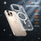 For iPhone 16 Pro Max Magnetic Case Glitter Design TPU PC PET Drop Proof Phone Cover - Transparent - 5