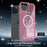 For iPhone 14 Plus / iPhone 15 Plus Magnetic Case Glitter Design TPU PC PET Drop Proof Phone Cover - Transparent Pink - 4