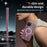 For iPhone 14 Plus / iPhone 15 Plus Magnetic Case Glitter Design TPU PC PET Drop Proof Phone Cover - Transparent Pink - 6