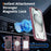 For iPhone 14 Plus / iPhone 15 Plus Magnetic Case Glitter Design TPU PC PET Drop Proof Phone Cover - Transparent Pink - 7