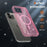 For iPhone 13 Pro Max Magnetic Case Glitter Design TPU PC PET Drop Proof Phone Cover - Transparent Pink - 5