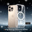 For iPhone 16 Pro Magnetic Case Glitter Design TPU PC PET Drop Proof Phone Cover - Transparent - 4