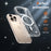For iPhone 16 Pro Magnetic Case Glitter Design TPU PC PET Drop Proof Phone Cover - Transparent - 5