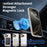 For iPhone 16 Pro Magnetic Case Glitter Design TPU PC PET Drop Proof Phone Cover - Transparent - 7