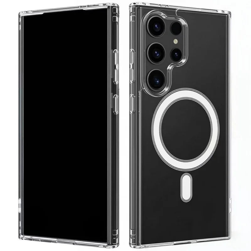 WANLONFENG For Samsung Galaxy S26 Ultra Clear Magnetic Case  LM2 Series Phone Cover (Big Lens Hole) - Transparent - 1