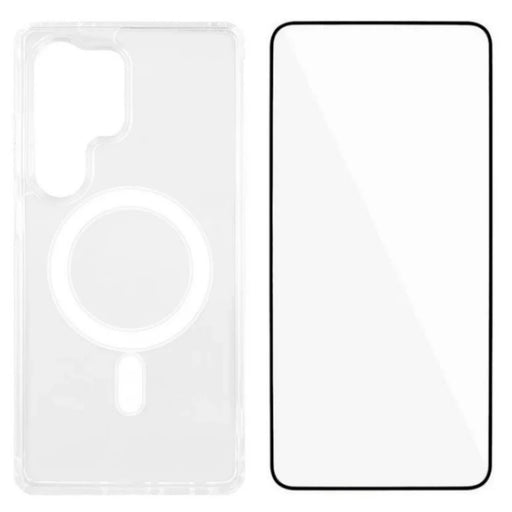 WANLONFENG For Samsung Galaxy S26 Ultra Clear Phone Case  LM Series Magnetic Case with Screen Film (Big Lens Hole) - Transparent - 1