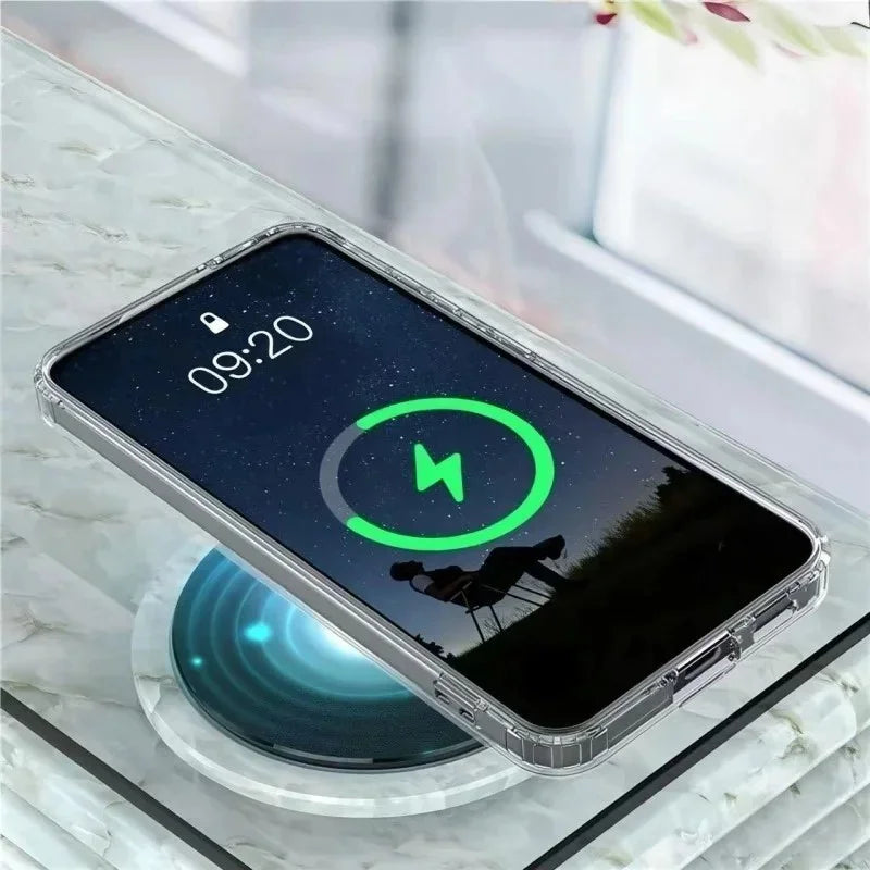 WANLONFENG For Samsung Galaxy S26 Clear Case  LM1 Series Magnetic Case with 2Pcs Screen Films (Big Lens Hole) - Transparent - 4