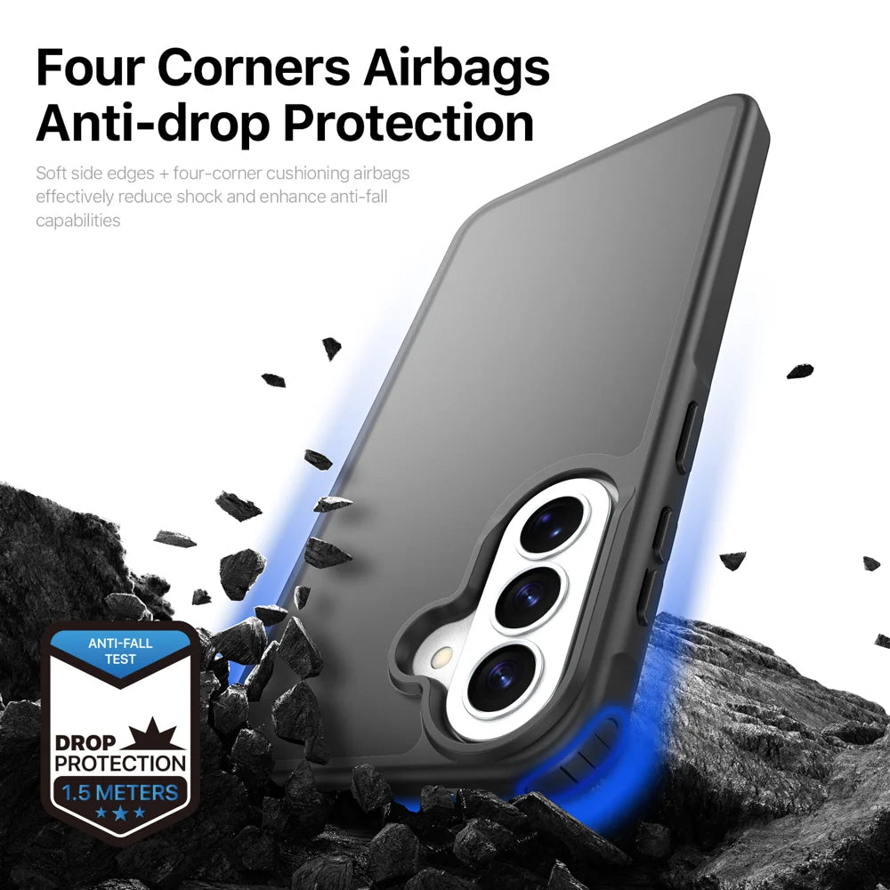 DUX DUCIS For Samsung Galaxy A56 5G / Galaxy A37 5G / A36 5G Case  Yind Series Matte Anti-fingerprint TPU+PC Phone Back Cover - Black - 7