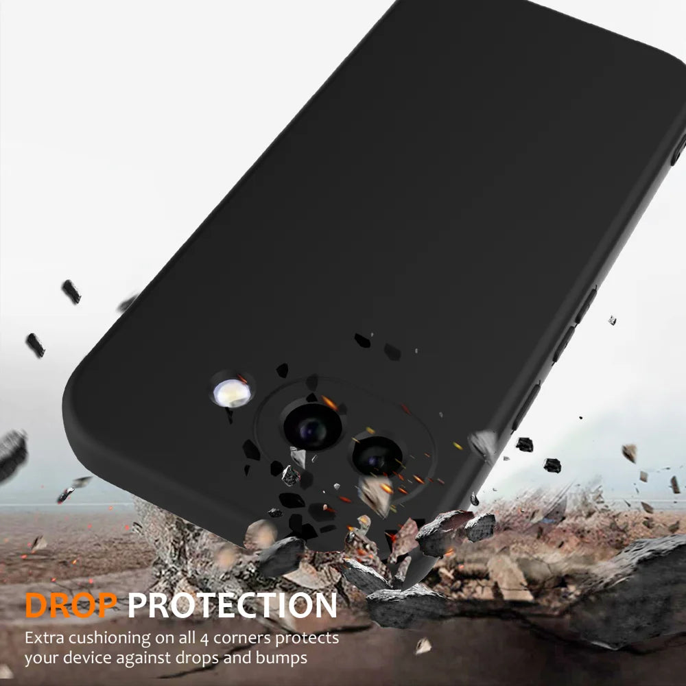 For Google Pixel 10a Magnetic Case Anti-Drop Liquid Silicone Phone Cover - Black - 2