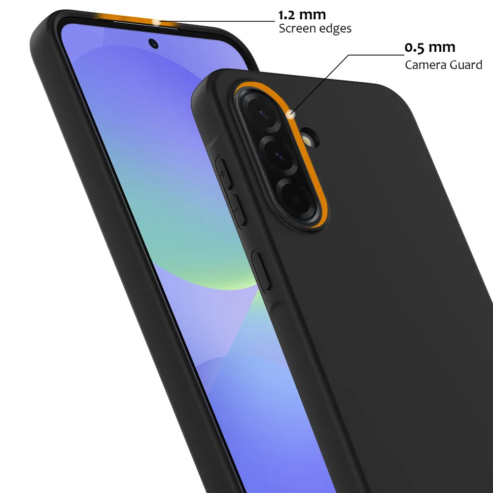 For Samsung Galaxy A37 5G Magnetic Case Anti-Drop Liquid Silicone Phone Cover - Black - 6