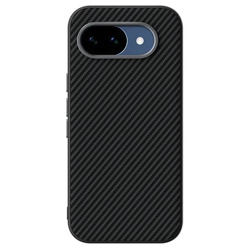 ABEEL For Google Pixel 10a Magnetic Case Carbon Fiber Texture TPU PC PU Phone Back Cover - Black - 2