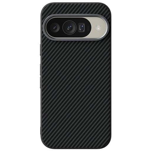 ABEEL For Google Pixel 10  /  10 Pro Magnetic Case Carbon Fiber Texture TPU PC PU Phone Back Cover - Black - 2