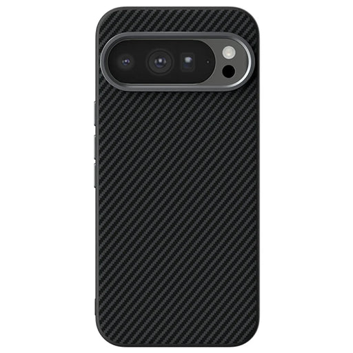 ABEEL For Google Pixel 10 Pro XL Magnetic Case Carbon Fiber Texture TPU PC PU Phone Back Cover - Black - 2