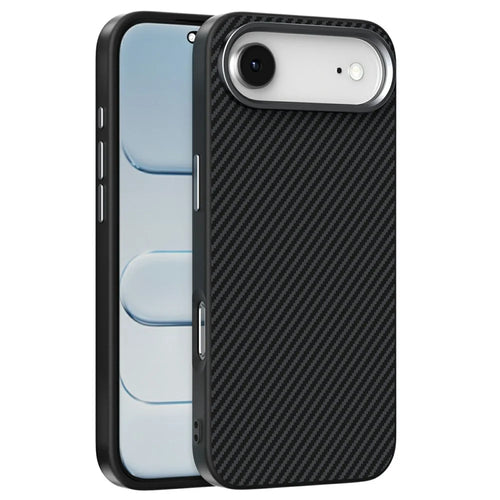 ABEEL For iPhone Air Magnetic Case Carbon Fiber Texture TPU PC PU Phone Back Cover - Black - 1