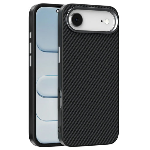 ABEEL For iPhone Air Magnetic Case Carbon Fiber Texture TPU PC PU Phone Back Cover - Black - 1