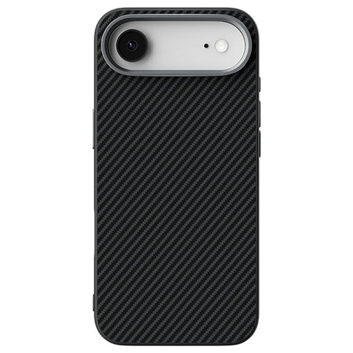 ABEEL For iPhone Air Magnetic Case Carbon Fiber Texture TPU PC PU Phone Back Cover - Black - 2
