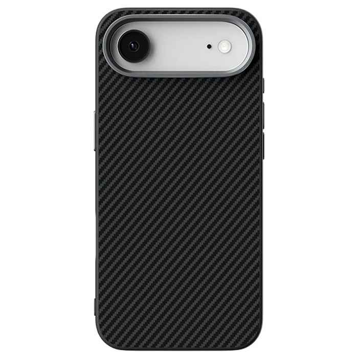 ABEEL For iPhone Air Magnetic Case Carbon Fiber Texture TPU PC PU Phone Back Cover - Black - 2