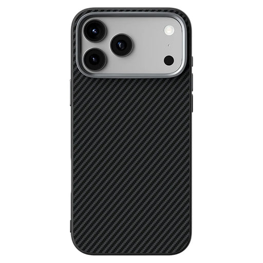 ABEEL For iPhone 18 Pro Max / 17 Pro Max Case Compatible with MagSafe Carbon Fiber Texture TPU PC PU Phone Back Cover - Black - 2