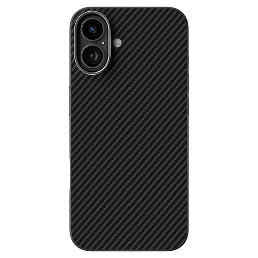 ABEEL For iPhone 16 Case Compatible with MagSafe Carbon Fiber Texture TPU PC PU Phone Back Cover - Black - 2