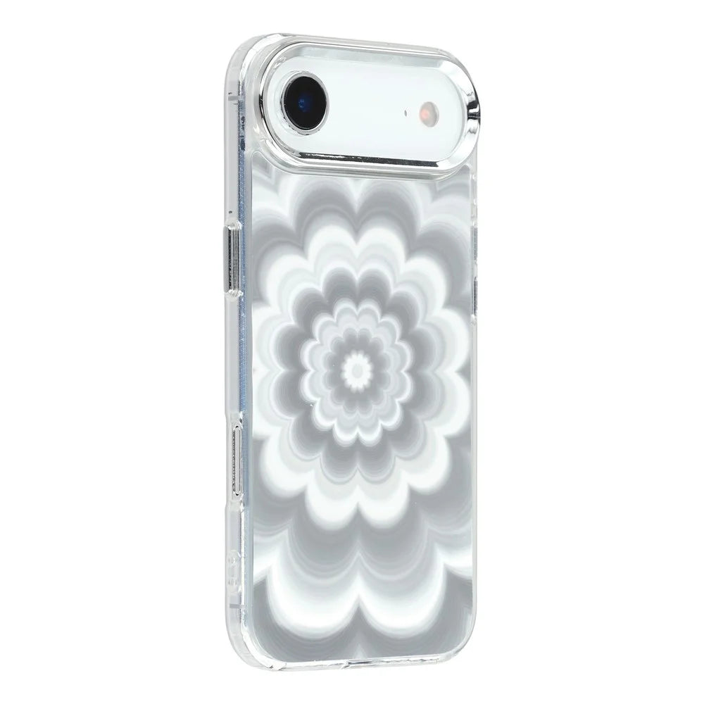 For iPhone Air Case Striking Phantom Flower TPU Cover with Electroplating Lens Frame - 1