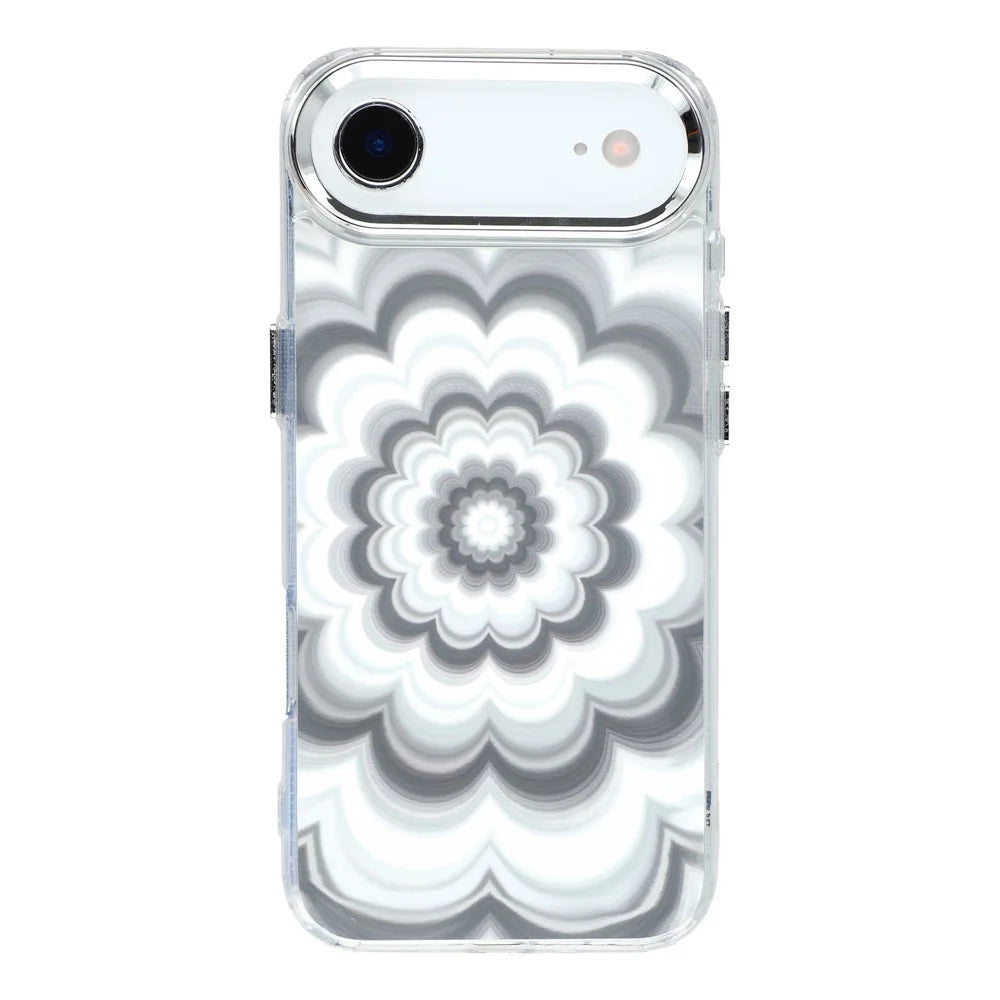 For iPhone Air Case Striking Phantom Flower TPU Cover with Electroplating Lens Frame - 3