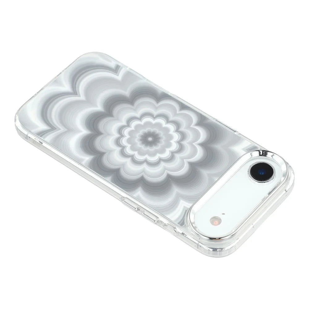 For iPhone Air Case Striking Phantom Flower TPU Cover with Electroplating Lens Frame - 5