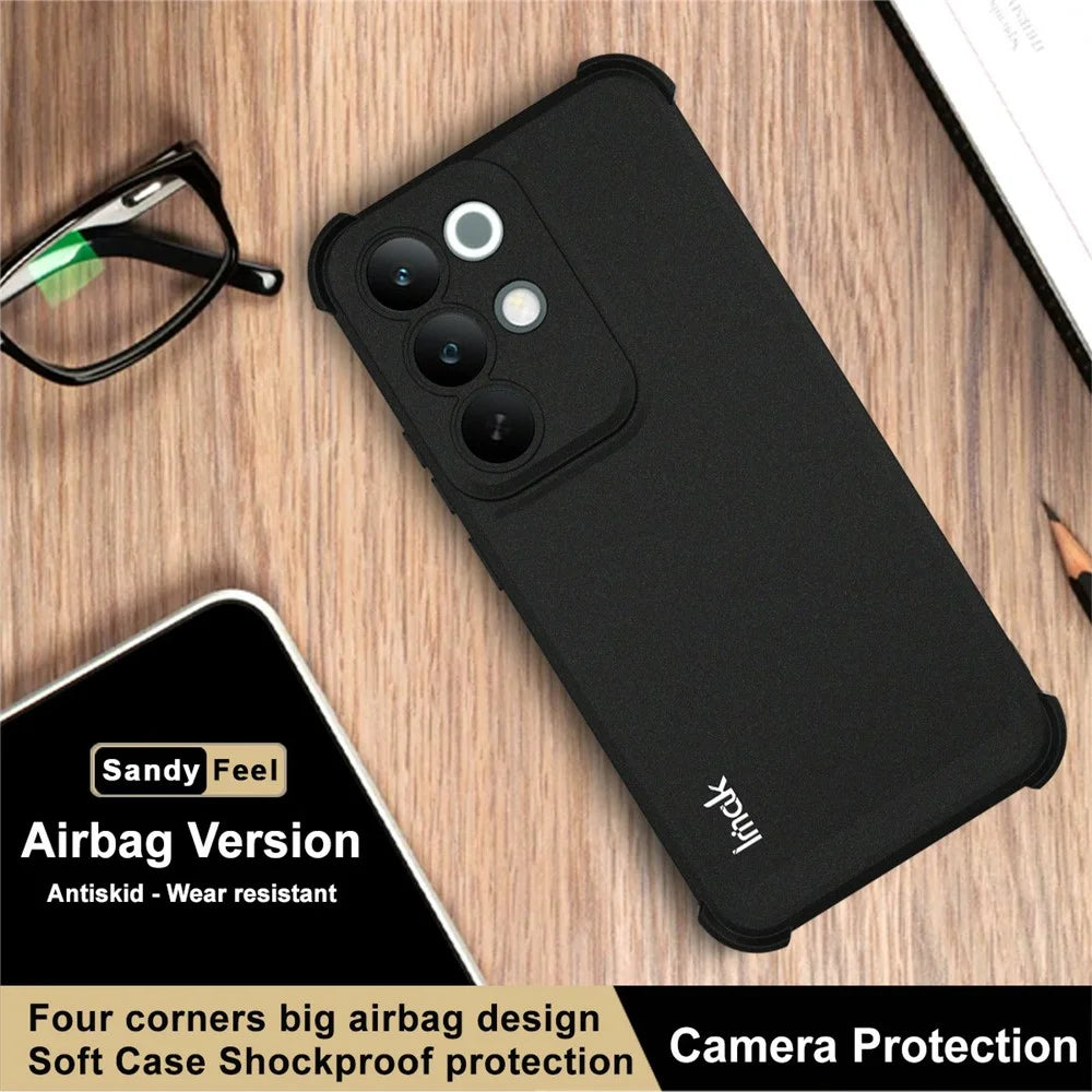 IMAK For Realme C85 Pro 4G Case TPU Phone Cover Airbag Shockproof Protection - Matte Black - 3
