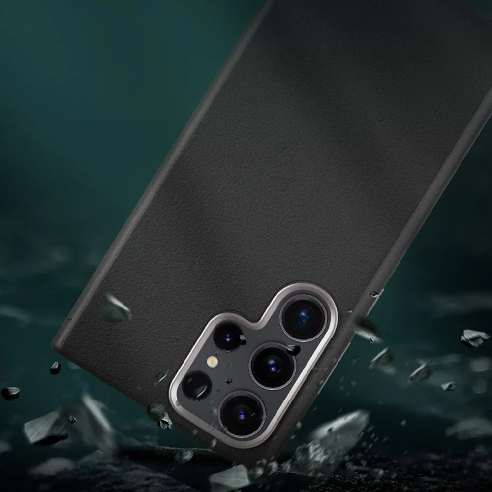 X-LEVEL For Samsung Galaxy S26 Ultra Case PU Leather Hard PC Phone Cover - Black - 3