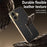 For iPhone 16 Case Anti Scratch Litchi Texture TPU Leather PU Phone Back Cover - Black - 5