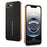 For iPhone 17e / 16e Case Anti Scratch Litchi Texture TPU Leather PU Phone Back Cover - Black - 1