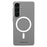 LEREACH TOC Series for Samsung Galaxy S26 Magnetic Case Flowing Grid PC Phone Cover - White - 2