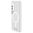 LEREACH TOC Series for Samsung Galaxy S26 Magnetic Case Flowing Grid PC Phone Cover - White - 4