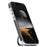 SUTENI G6 for iPhone 17 Pro Max Magnetic Case Rotating Kickstand Electroplating Jean Cloth Texture Leather Back Cover - Black - 4