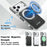 SUTENI G6 for iPhone 17 Pro Max Magnetic Case Rotating Kickstand Electroplating Jean Cloth Texture Leather Back Cover - Black - 6