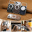 SUTENI G6 for iPhone 17 Pro Max Magnetic Case Rotating Kickstand Electroplating Crazy Horse Texture Leather Back Cover - Black - 6