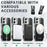 SUTENI G6 for iPhone 17 Magnetic Case Rotating Kickstand Electroplating Litchi Texture Leather Back Cover - Black - 4