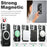 SUTENI G6 for iPhone 17 Magnetic Case Rotating Kickstand Electroplating Litchi Texture Leather Back Cover - Black - 5