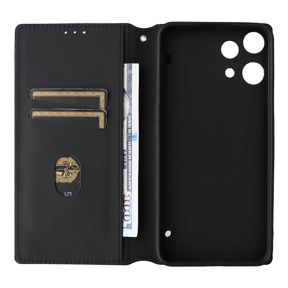 For Nothing Phone (3a) Lite 5G Case Wallet Rhombus Imprinted PU Leather Phone Cover - Silver - 5
