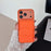 For iPhone 17 Pro Case Down Jacket Design Skin-touch PU Leather Coated PC + TPU Phone Cover - Orange - 2