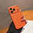 For iPhone 17 Pro Case Precise Cutouts Textured PU Leather Coated PC + TPU Phone Cover - Orange - 2