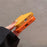 For iPhone 17 Pro Case Precise Cutouts Textured PU Leather Coated PC + TPU Phone Cover - Orange - 5