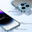 For iPhone 15 Pro Max Frameless Case Titanium Alloy Phone Corner Pad Bumper Cover with Camera Lens Protector - Blue - 5